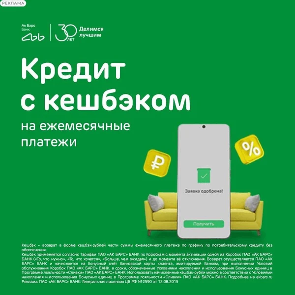 АК Барс банк потребительский кредит
